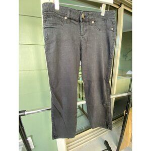 Vintage BEBE Y2K Black Stretch Denim Crop Jeans Size 28 Made in USA